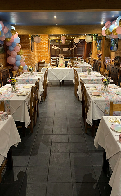 Birthday Events decorated dining room